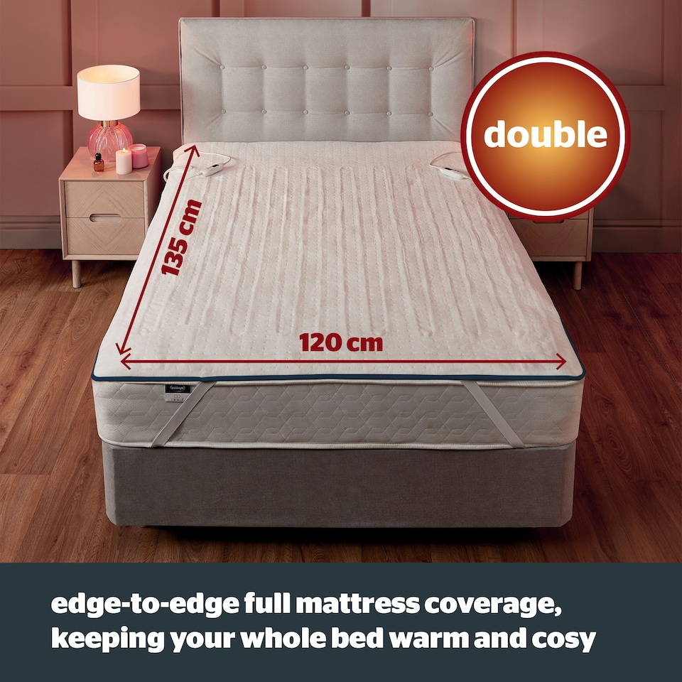 image 1 of Silentnight Hotel Collection Electric Blanket, 3 Heat Settings, Overheat Protection, Easy Fit, Double