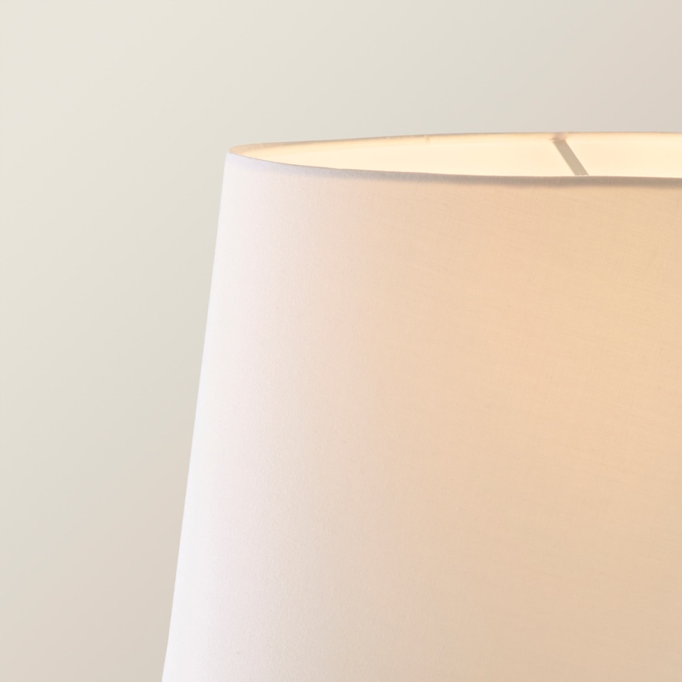 image 1 of ValueLights Memphis Twist Silver Floor Lamp White Taper Shade