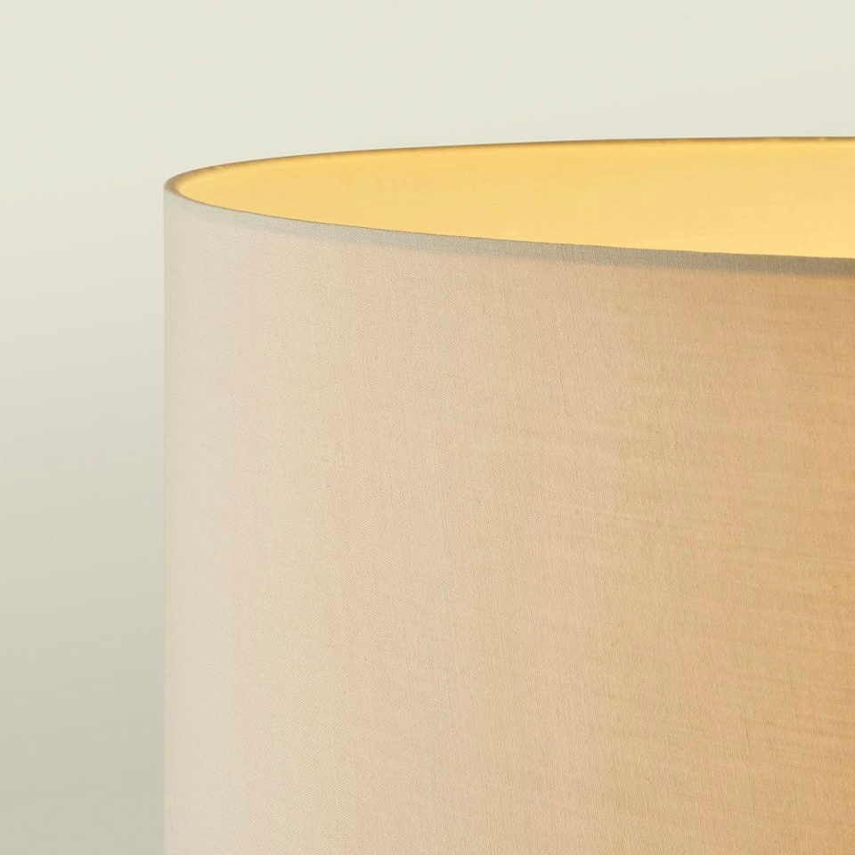 image 1 of ValueLights Morrigan Natural Shade Wooden Shelf Tripod Floor Lamp Cream