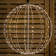 image 5 of 50cm White Metal Folding Christmas Ball with 256 Warm White LEDs