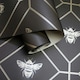 image 4 of Holden Décor Bee Wallpaper - Charcoal - One Size Black