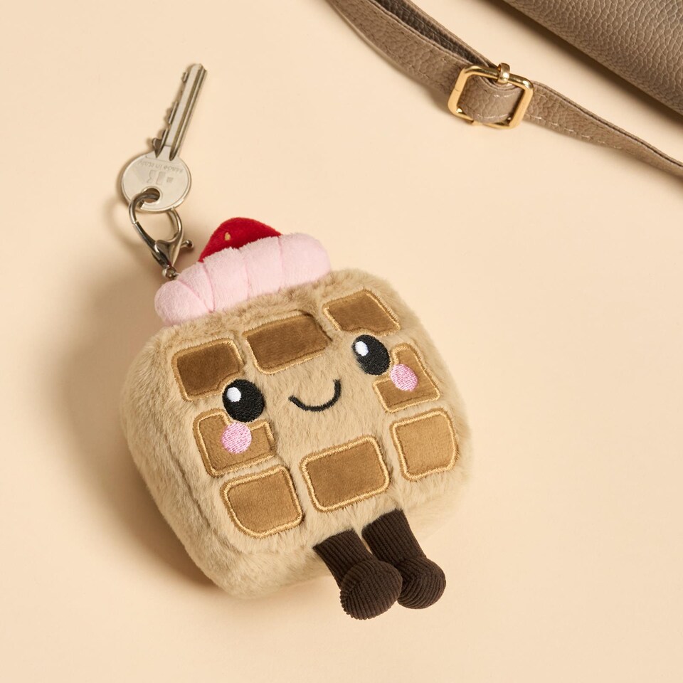 image 1 of OHS Sweetie Pie Bag Charm Keyring Soft Fleece Keychain