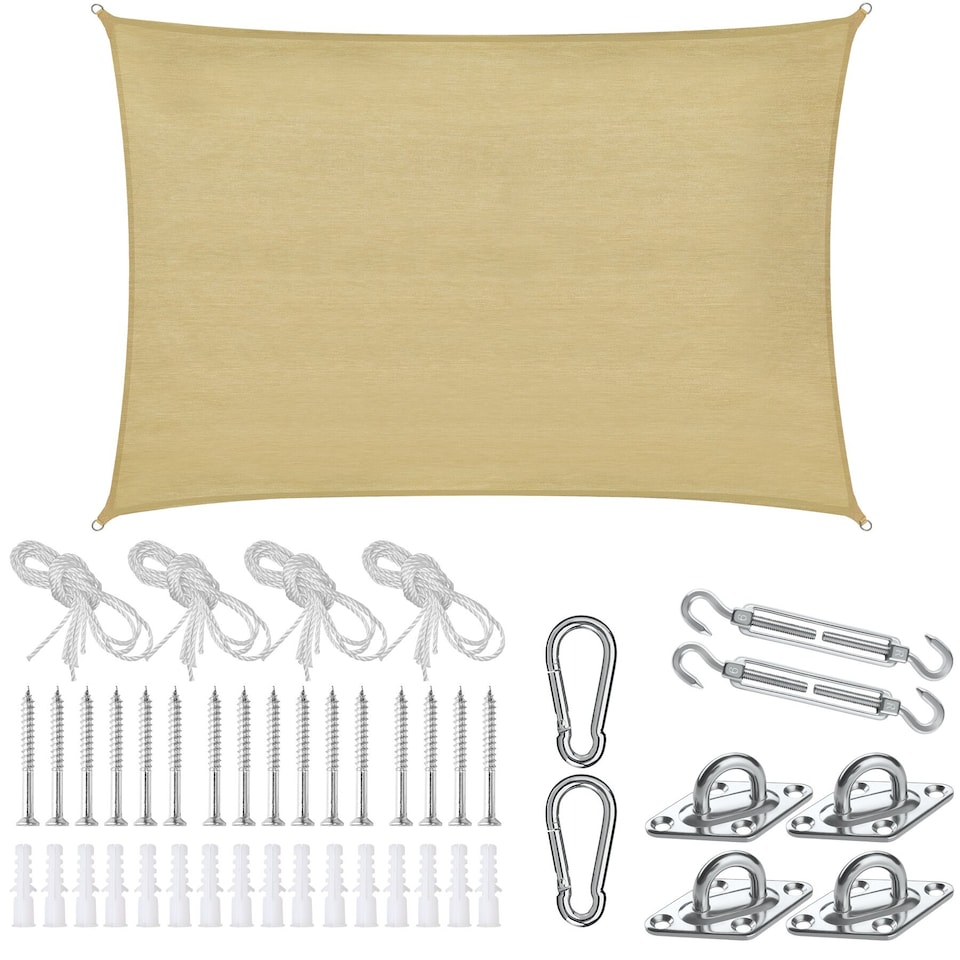 image 1 of Sun Sail Sonny, UV Protected, Water-Resistant and Anti-Tear | Cream | sand | 3 x 4 m | 1