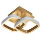 image 1 of Contemporary Compact Double Head 40w LED Ceiling Light Fitting in Brushed Gold | Gold