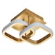 image 1 of Contemporary Compact Double Head 40w LED Ceiling Light Fitting in Brushed Gold | Gold