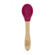 image 1 of Tiny Dining Bamboo Silicone Tip Spoon - Red - Children's Baby Toddler Soft Curved Feeding Weaning Spoon