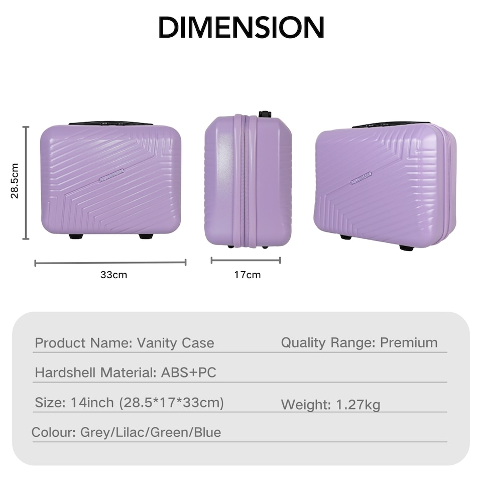 image 1 of Cabin Vanity Case for Travel | Lightweight Durable Strap-on Toiletries and Makeup Organiser | Waterproof Hardshell Hand Luggage