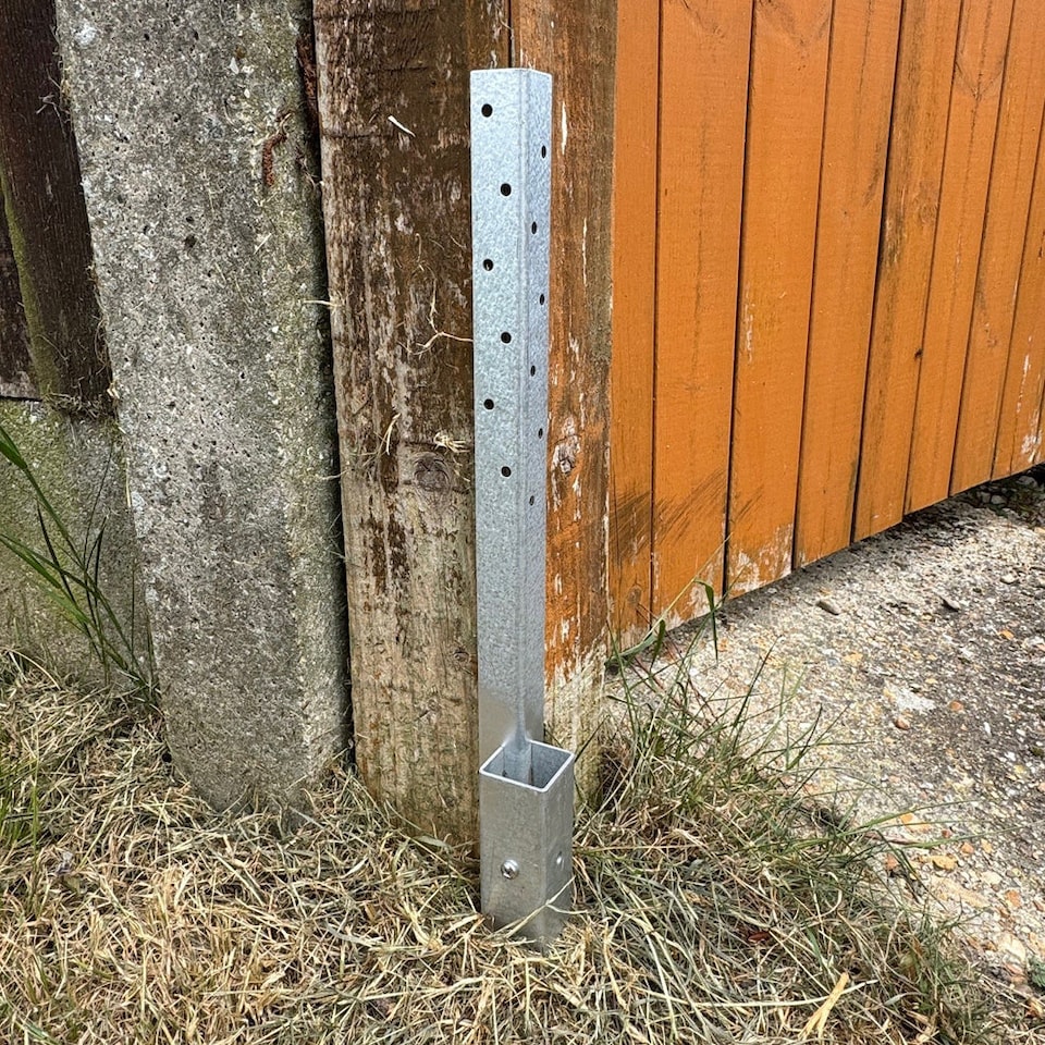 image 1 of Fence Post Repair Stakes for Damaged Wooden Posts - Pack of 2