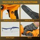 image 7 of Outsunny 8 Inch Electric Chainsaw with Brushless Motor, 2 Batteries, Orange