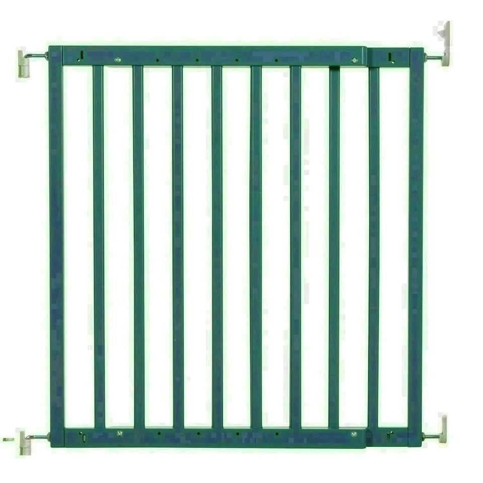 image 1 of Safetots Top of The Stairs Screw Fitted Stair Gate, Azure Blue Wooden, 63.5cm - 105.5cm, Wood Baby Gate, Safety Gate | Blue | 1