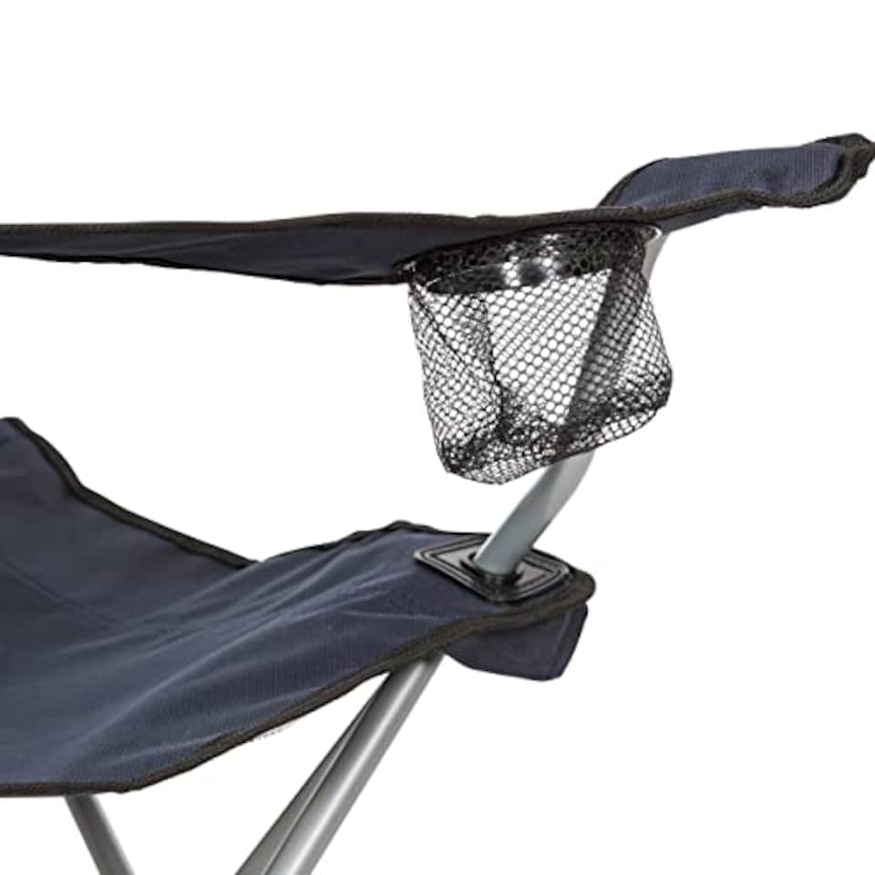 image 1 of Trespass Folding Chair Cup Holder Fishing Camping Garden Picnic Seat Settle