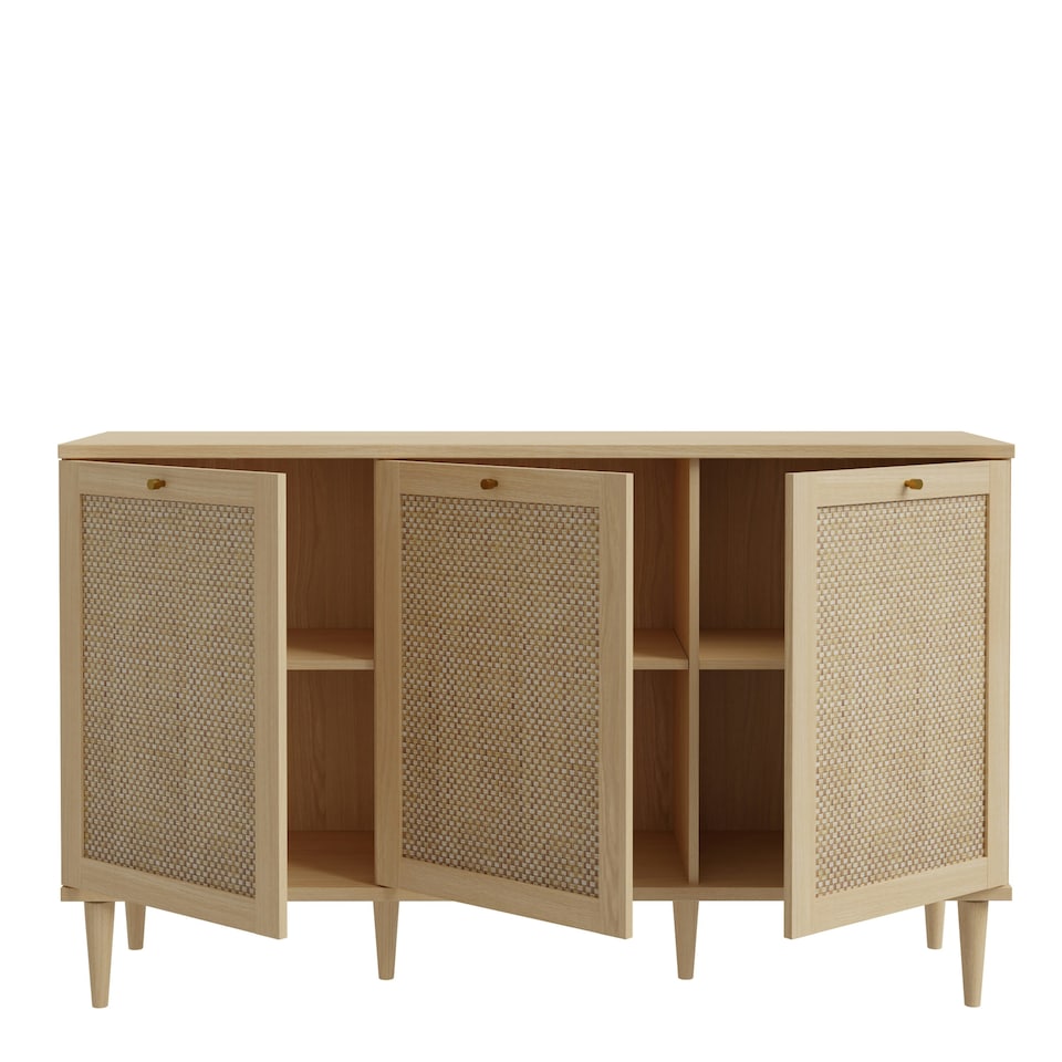 image 1 of Calasetta 3 Door Sideboard in Rattan