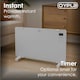 image 6 of 2000W White Glass Free Standing Electric Panel Convector Heater