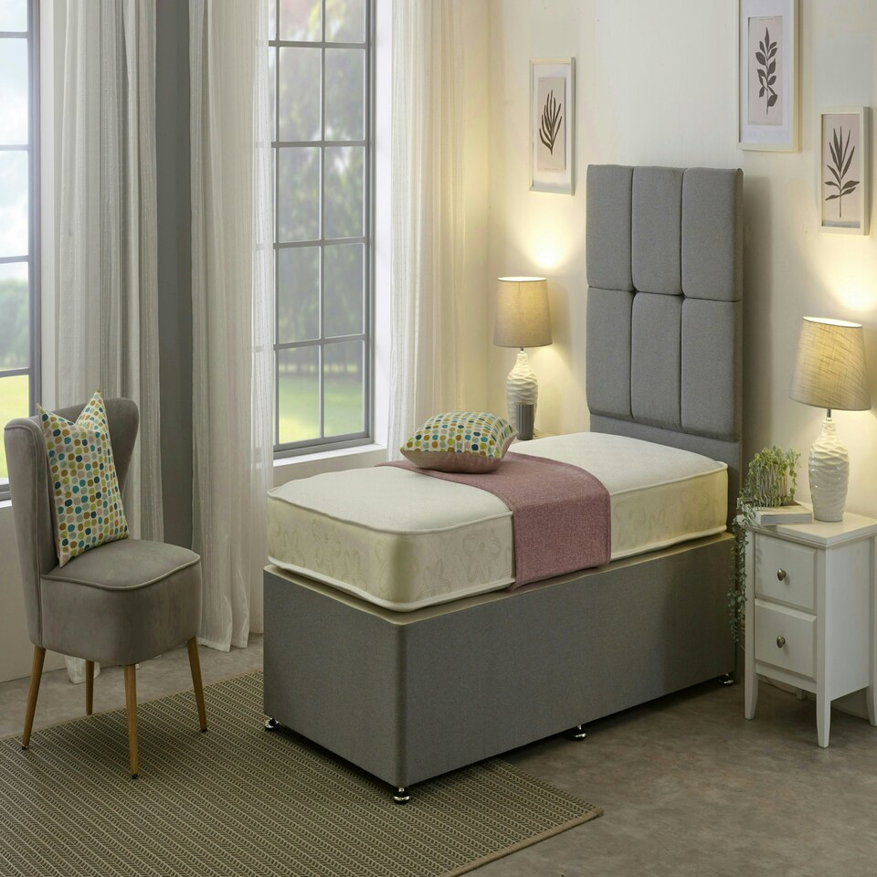 image 1 of Double-Sided Open Coil Spring Mattress - 17cm Deep Easy-Clean Small Single