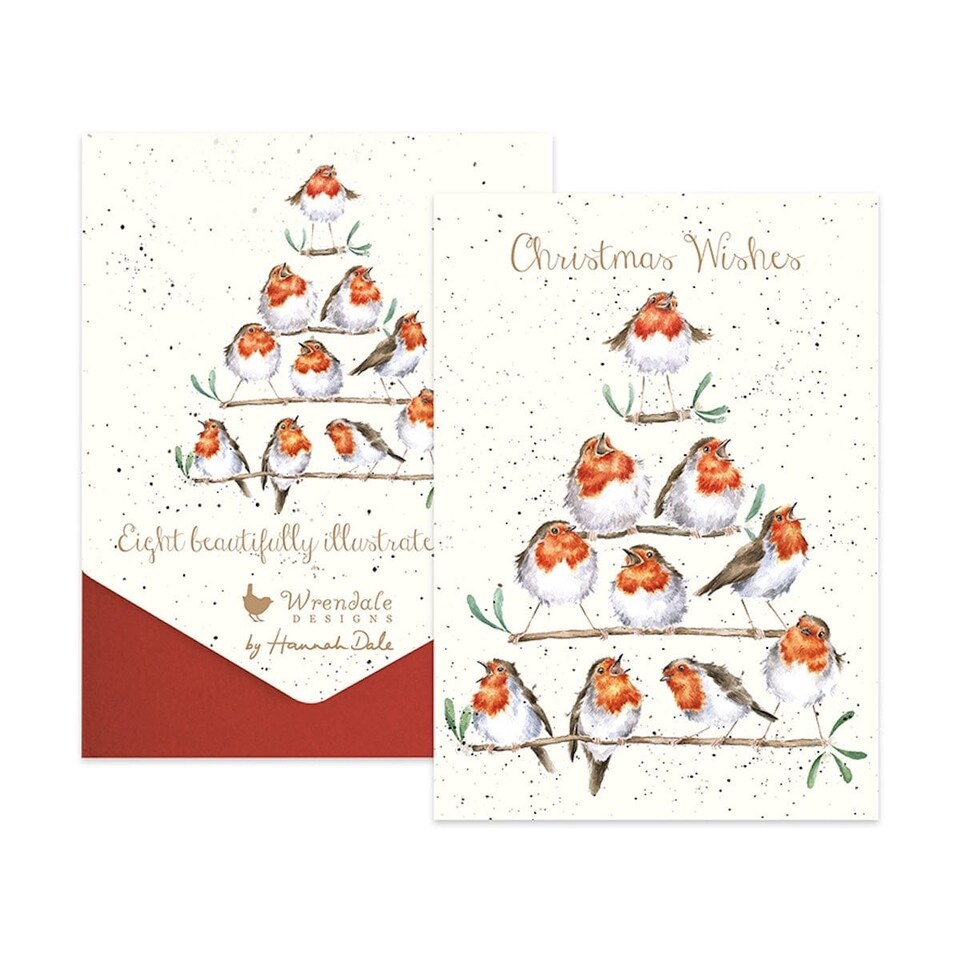 image 1 of Wrendale Designs Illustrated Animal Christmas Card Pack - 8 Cards and Envelopes