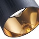 image 3 of Modern Black Croc Design Faux Leather 12 Lamp Shade with Shiny Gold Inner | Black