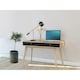 image 2 of Cassie Desk 2 Drawers OakBlack120x50x79cm | Black | oak/black