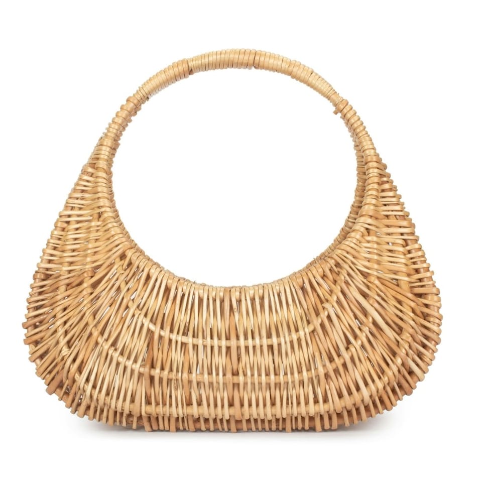 image 1 of Gondola Wicker Shopper Basket | Brown | Brown | One Size