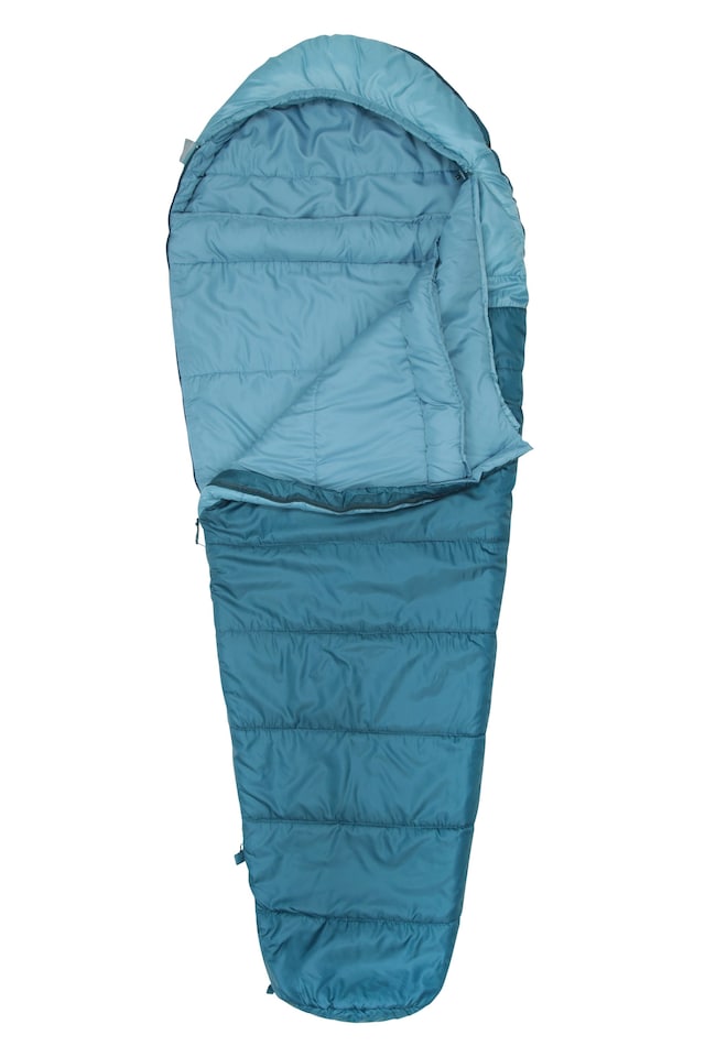 image 1 of Mountain Warehouse Summit 250 Mummy Sleeping Bag Insulated 3 Season Camping Hiking Bed