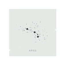 Star Constellation Zodiac Aries Dining Splash Back | White
