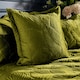 image 4 of Paoletti Palmeria Quilted Velvet Double Duvet Cover Set