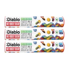 Diablo No Added Sugar Milk Chocolate Buttons 22g 3 Pack