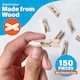 image 4 of 150pk Mini Wooden Pegs – Small Rustic Clips for Photos, Cards, Weddings & Crafts, Tiny Natural Pegs for Scrapbooking & DIY