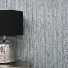 Crown M1402 Bergamo Leather Texture Wallpaper, Silver Dark Grey