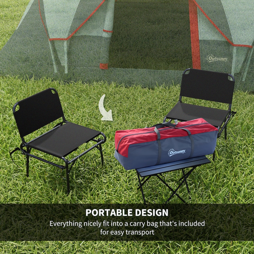 image 1 of Outsunny Outdoor  Camping Tent For 5-6 with Bag, Fibreglass & Steel Frame