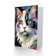 image 2 of Cat Lover Colourful Ragdoll Pet Animal Portrait Modern Greeting Card