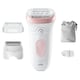image 2 of Braun Silk-épil 7,  Epilator For Easy Hair Removal, Lasting Smooth Skin, 7-030, White/Flamingo