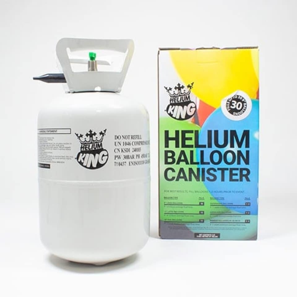 image 1 of Helium Canister with Foil Inflation Adaptor - Fills up to 30 x 9 in balloons