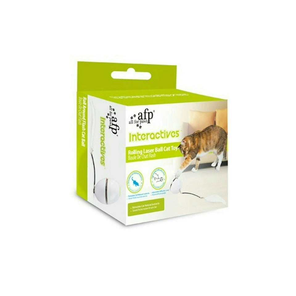 image 1 of All For Paws Interactives Rolling Laser Ball Cat Toy