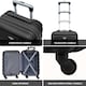 image 2 of Flight Knight Cabin Suitcase 55x35x20cm, Lightweight Carry On Bag - Over 100 Airlines- Ryanair, EasyJet, British Airways - Hand Luggage, ABS Hard Shell TSA Lock | Black | Cabin Bag