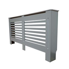 Stylish MDF Grey Horizontal Design Radiator Cover - Large