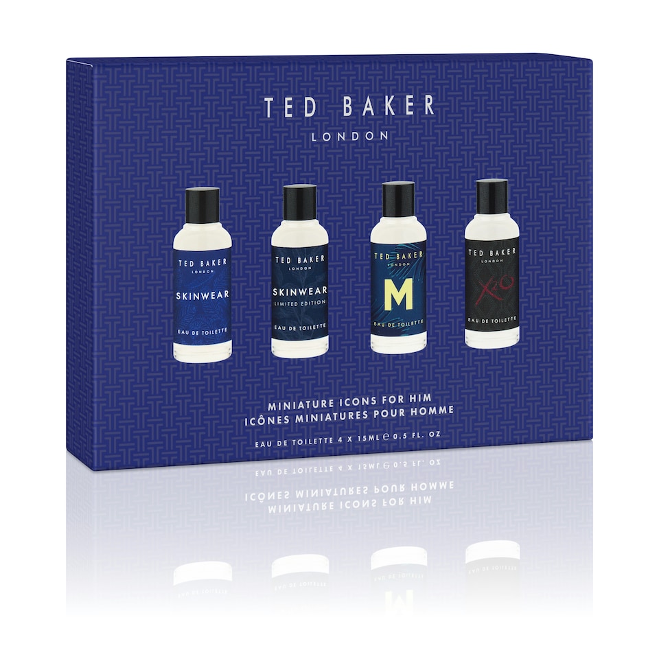 image 1 of Ted Baker Mini Set for Him, Gift Set Containing 4 Minature Fragrances, Skinwear, Skinwear Limited Edition, M and X20, Mens Fragrance Set, 4 x 15ml