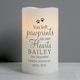 image 1 of Personalised Pawprints On Our Hearts LED Candle Cream