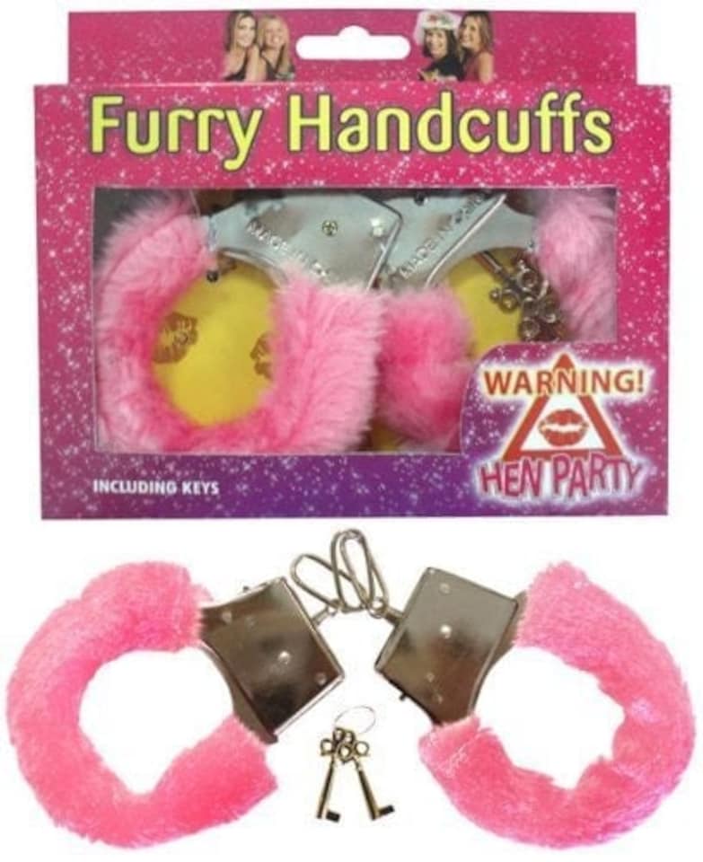 image 1 of Hen Night Pink Furry Handcuffs