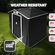 image 8 of Shed with Gable Roof - steel, foundation included, 214 x 130 x 185 cm | Grey | grey/white | 214 x 130 x 185 cm | 1