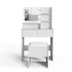 image 5 of Eva LED Dressing Table Set | White | White