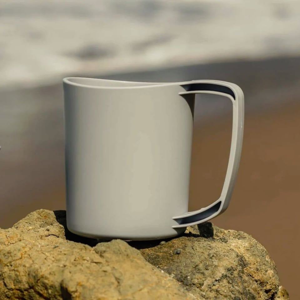 image 1 of Lifeventure Ellipse Durable Plastic Camping Mug - Grey
