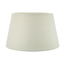 Traditional 12 Inch Cream Linen Fabric Drum Table/Pendant Lampshade 60w Maximum | Cream | Cream | 1