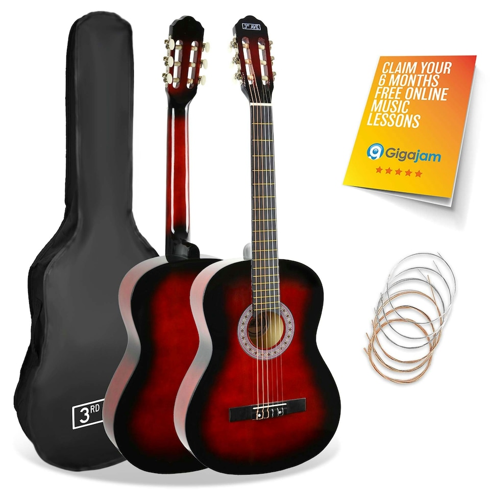 image 1 of 3rd Avenue 3/4 Size Classical Guitar Pack Black