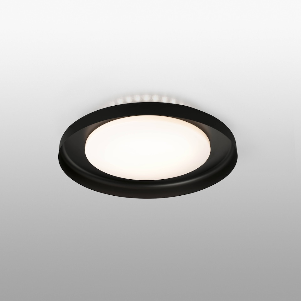 image 1 of Dolme LED Flush Ceiling Light Black