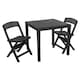 image 1 of Plastic Anthracite Garden Table with Chair | Black | 3