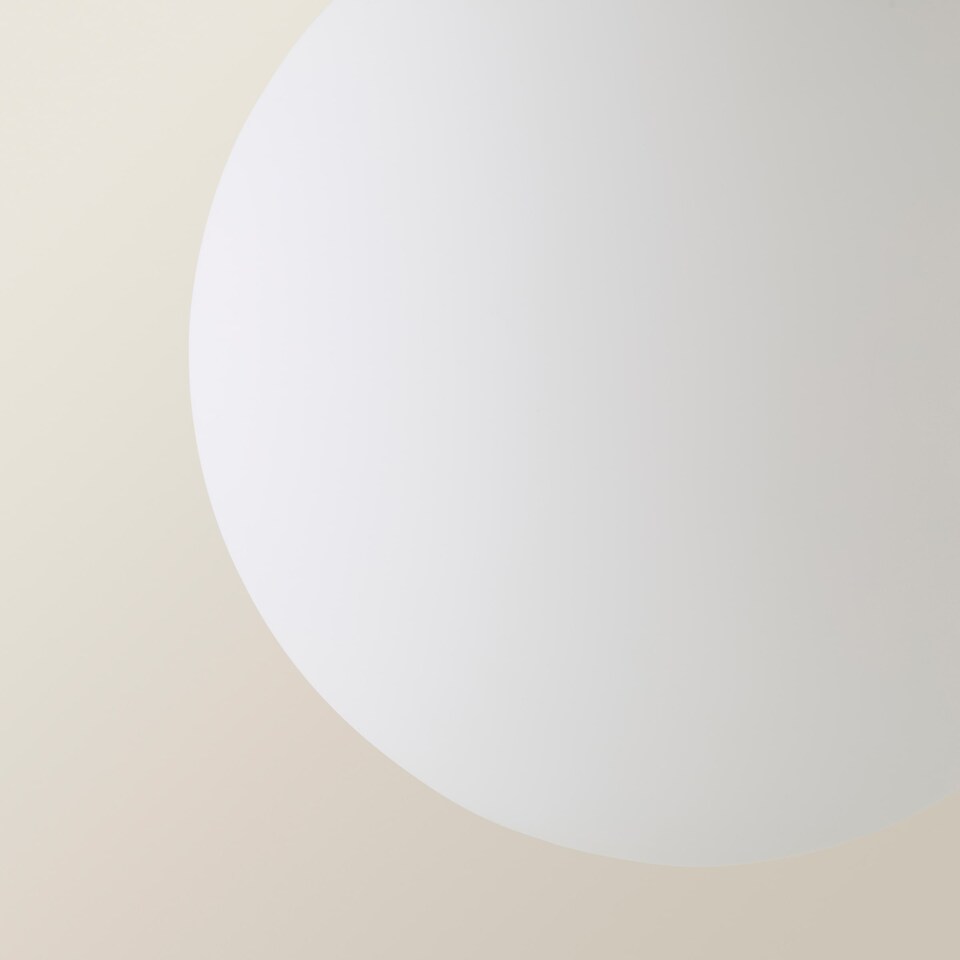 image 1 of ValueLights Metropolis Large White Glass Globe Pendant Light Shade | Silver