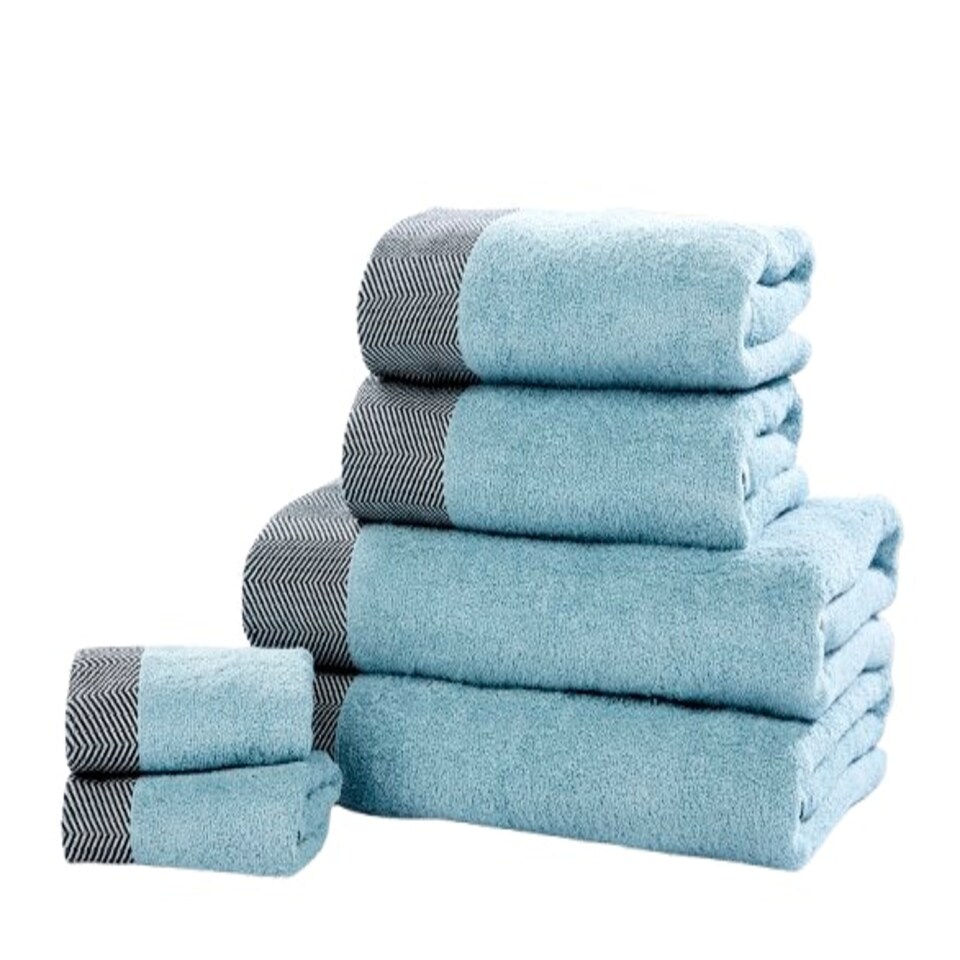image 1 of Tidal Pure Cotton Face Towels Super Soft and Absorbant Blue | Face cloth
