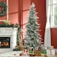 image 2 of HOMCOM 6 Foot Snow Flocked Artificial Christmas Tree Holiday with Pencil Shape