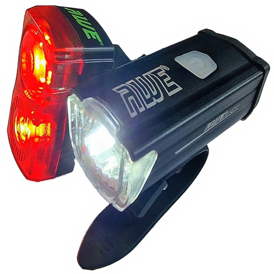 image 1 of AWE AWEBright USB Rechargeable Bike Light Set 340 Lumens 111 hrs Run Time