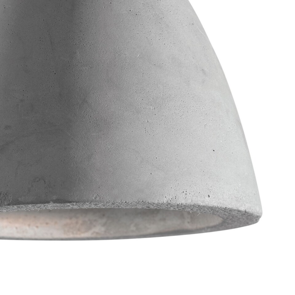 image 1 of Oil 1 Light Dome Ceiling Pendant Cement Grey, E27